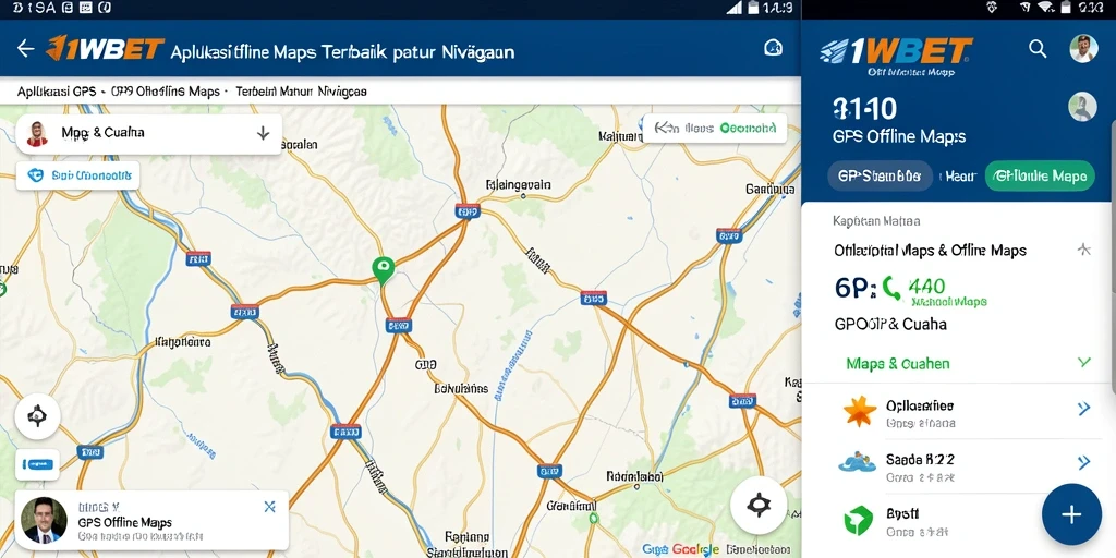 Tampilan antarmuka 11WBET dengan peta GPS Offline yang user-friendly.