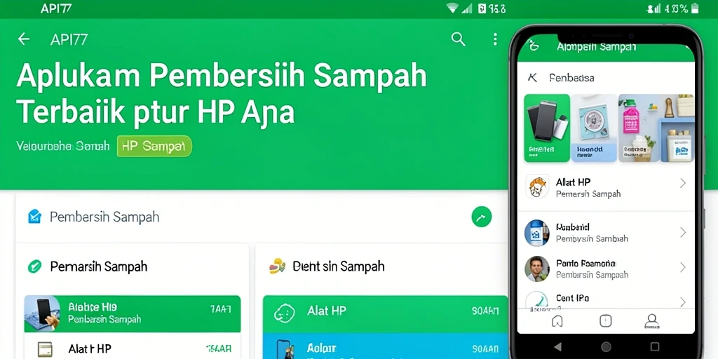 Antarmuka pengguna API77 yang intuitif untuk pembersihan sampah.