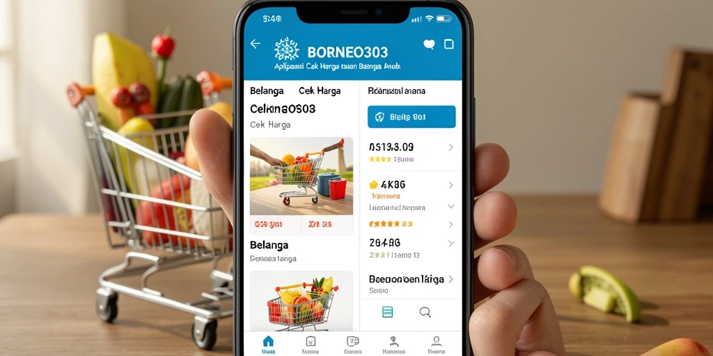 Antarmuka BORNEO303 yang modern dan sederhana untuk cek harga.