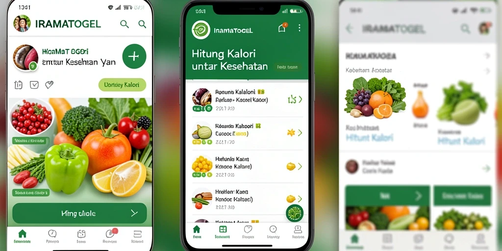 Tampilan antarmuka <strong>IRAMATOGEL</strong> yang menarik untuk menghitung kalori dengan mudah.
