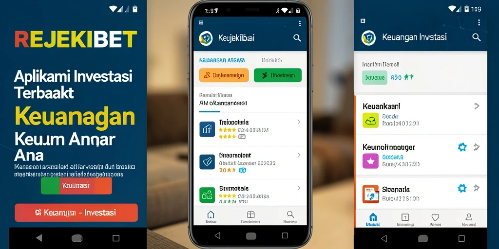 Antarmuka aplikasi REJEKIBET menampilkan berbagai fitur investasi yang menarik.