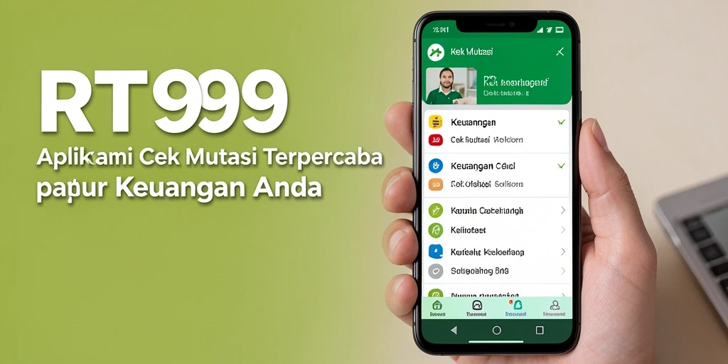 Antarmuka RT99 yang menampilkan fitur Cek Mutasi keuangan.