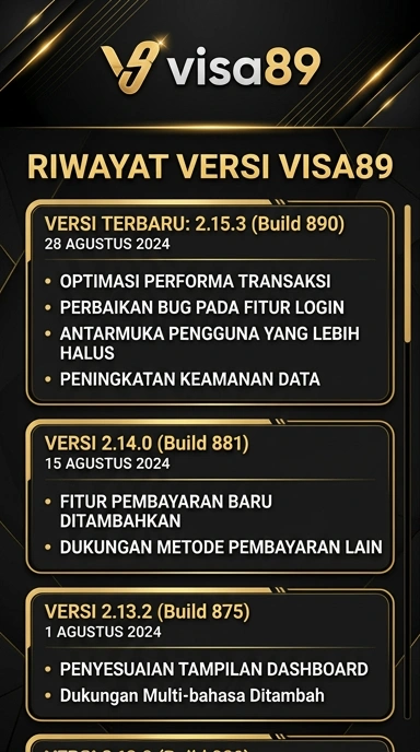 Riwayat Versi Aplikasi visa89 untuk Pengguna Android